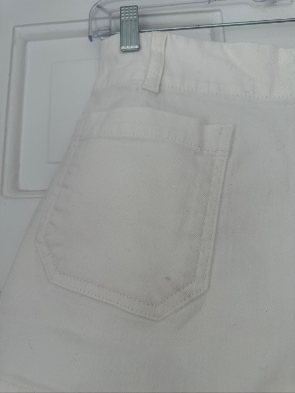 Anthropologie Maeve White Colette Denim Jean Shorts in Size 26 - Picture 6 of 10